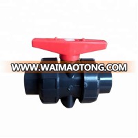 OD32mm Gray color Plastic PVC True Double Union Ball Valve for Water Supply